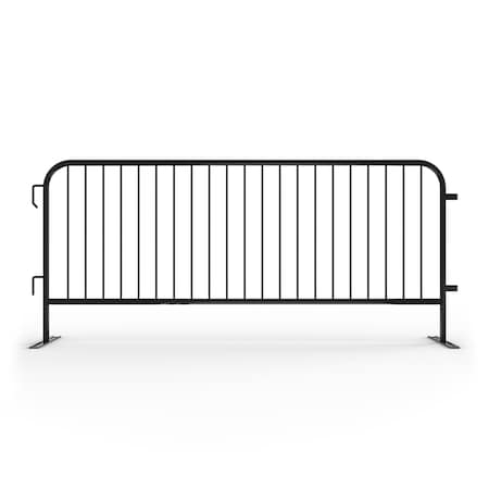Angry Bull Barricades Steel Barricade, Powder Coating Steel, 44 in. Height, 8.5 ft. Length, 44 lb., Black AC-HDX85-FL-BK